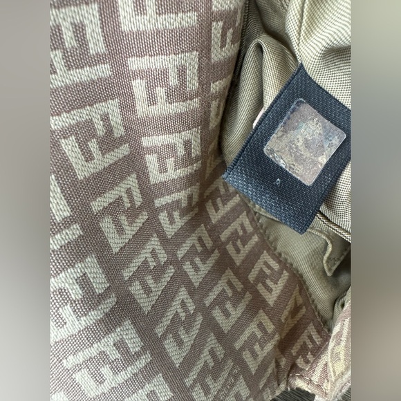 Fendi Zucchino Vitello Pink Canvas Crossbody or Shoulder Bag | Fair Condition - Picture 5 of 17